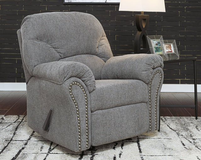 main view of Allmaxx Pewter Chenille Recliner recliner