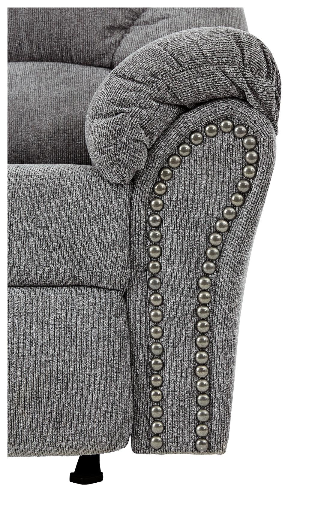 main view of Allmaxx Pewter Chenille Recliner recliner