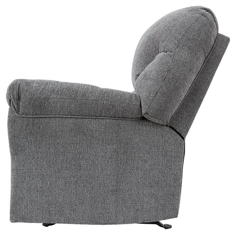 Allmaxx Pewter Chenille Recliner alternate main side view