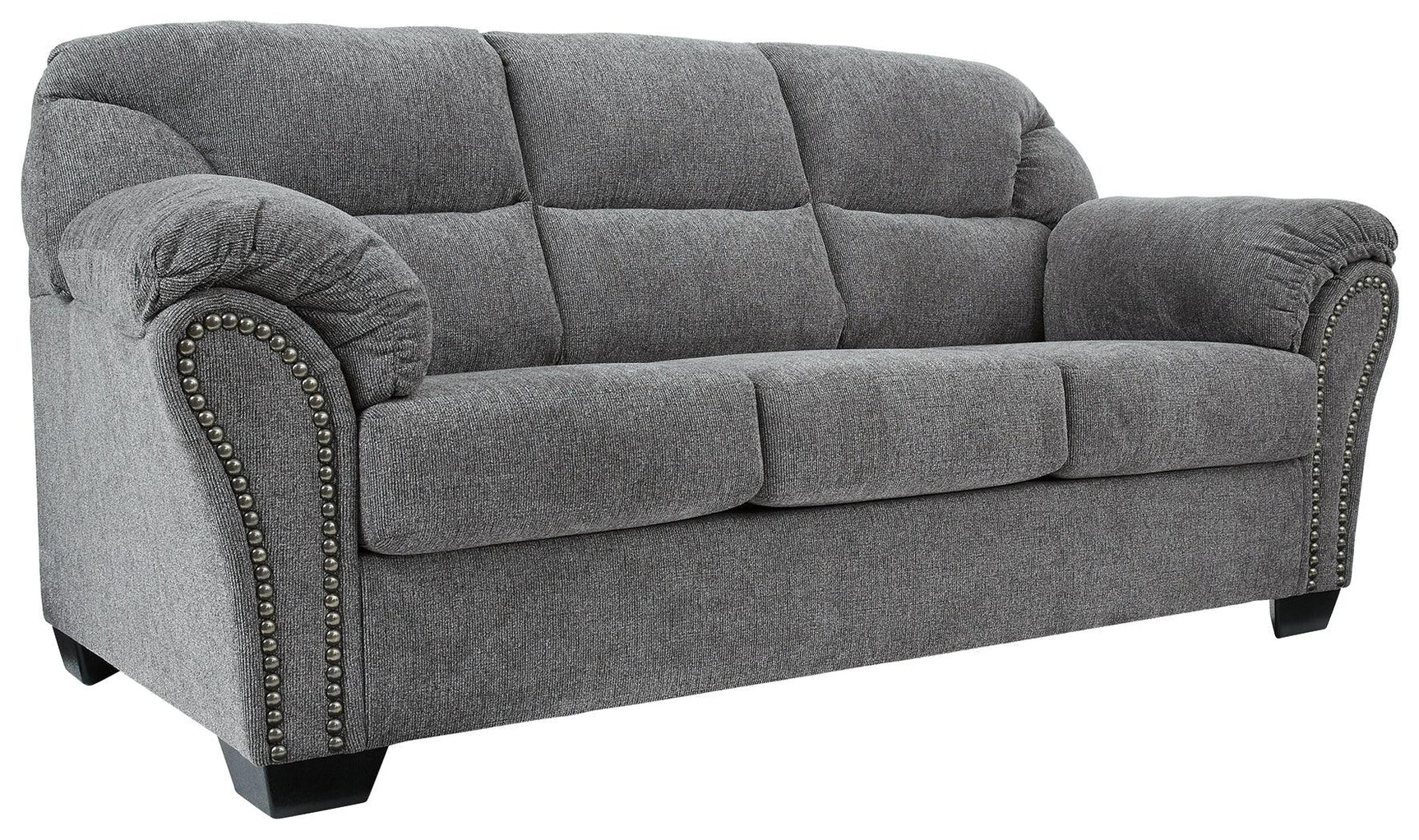 side view of Allmaxx Pewter Chenille Sofa furniture