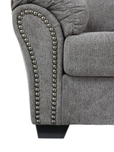 detail view of Allmaxx Pewter Chenille Sofa furniture