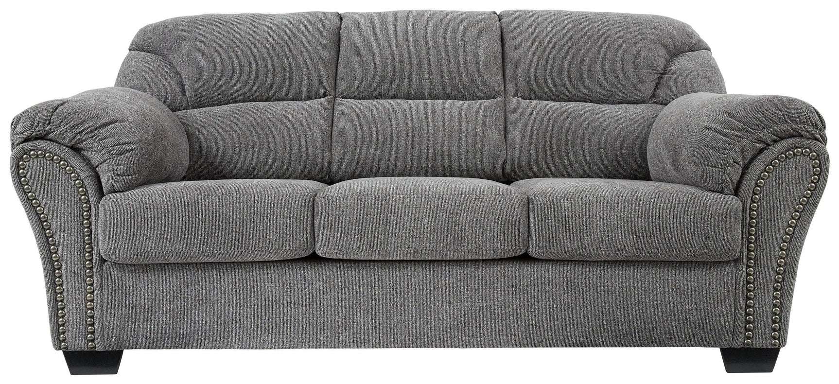 side view of Allmaxx Pewter Chenille Sofa furniture