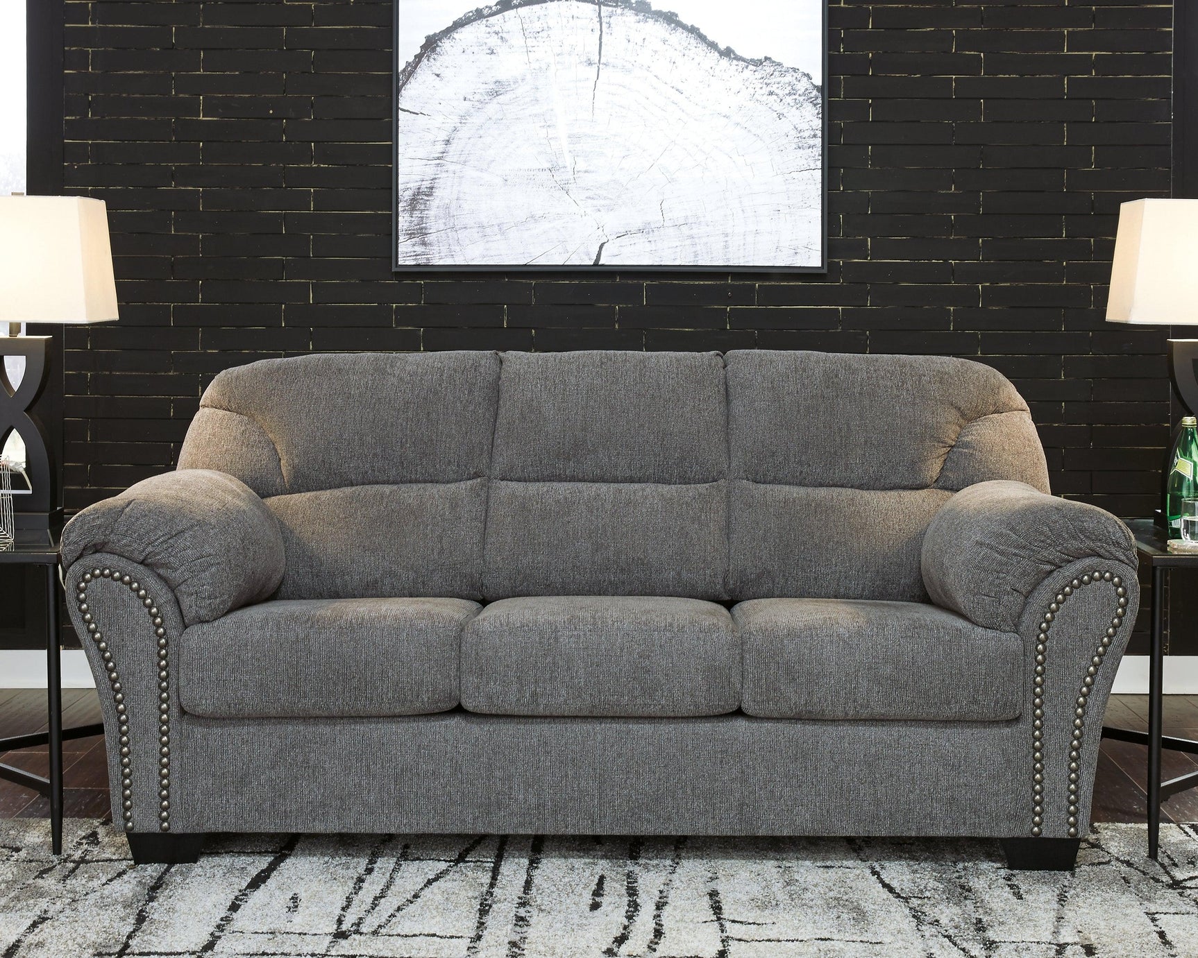main view of Allmaxx Pewter Chenille Sofa furniture