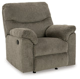 Alphons recliner chair side view closed reclining