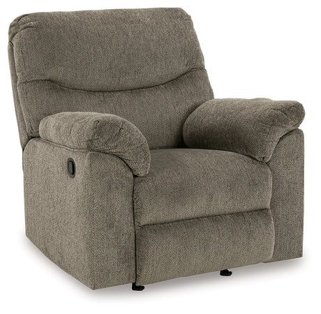 Alphons recliner chair side view closed reclining