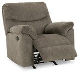 Alphons Putty Recliner chair reclining position