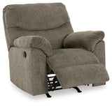 Alphons recliner chair side view open reclining