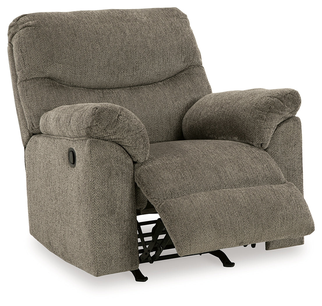 Alphons recliner chair side view open reclining