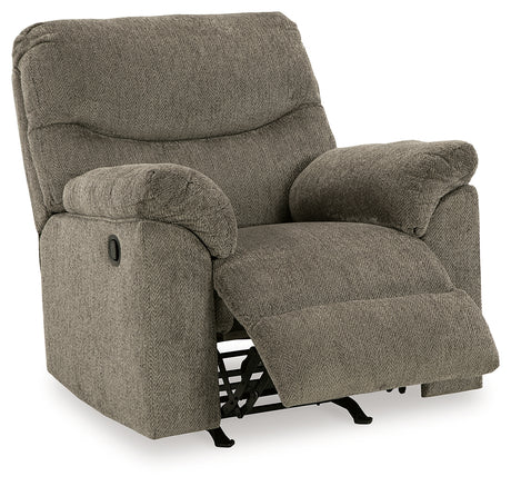 Alphons recliner chair side view open reclining