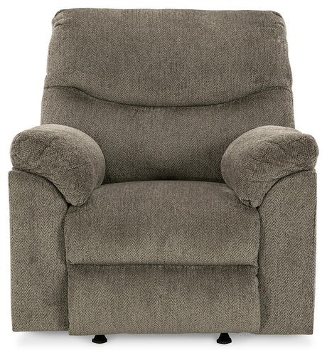 Alphons Putty Recliner chair close front view