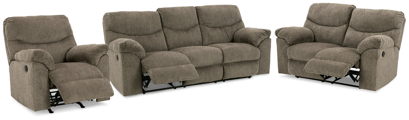 Alphons loveseat reclining seat side angle