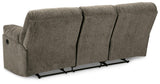 Alphons Putty reclining sofa, back view