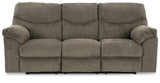 Alphons Putty reclining sofa, head-on front view