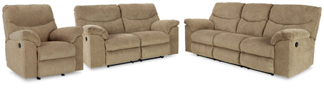 Alphons Briar Reclining Loveseat side angle