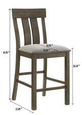 Side view of a side chair from the set