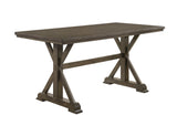 Front angle of Lloyd counter height dining table and chairs