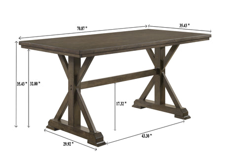 Alternate angle of dining table and chairs