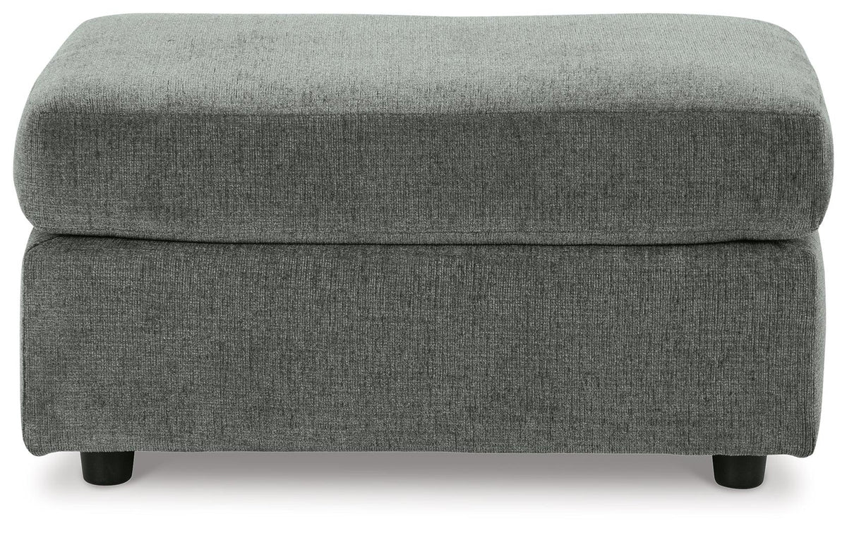 Stairatt Gravel Chenille Ottoman head-on view