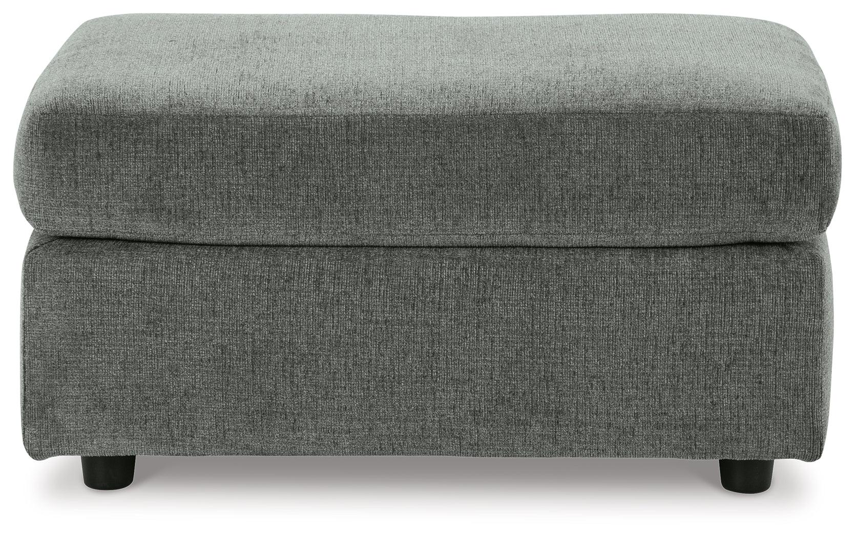 Stairatt Gravel Chenille Ottoman - Ella Furniture