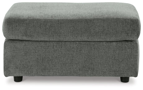 Stairatt Gravel Chenille Ottoman head-on view