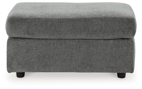 Stairatt Gravel Chair and Ottoman in gray chenille upholstery