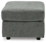 Stairatt Gravel Chenille Ottoman - Ella Furniture