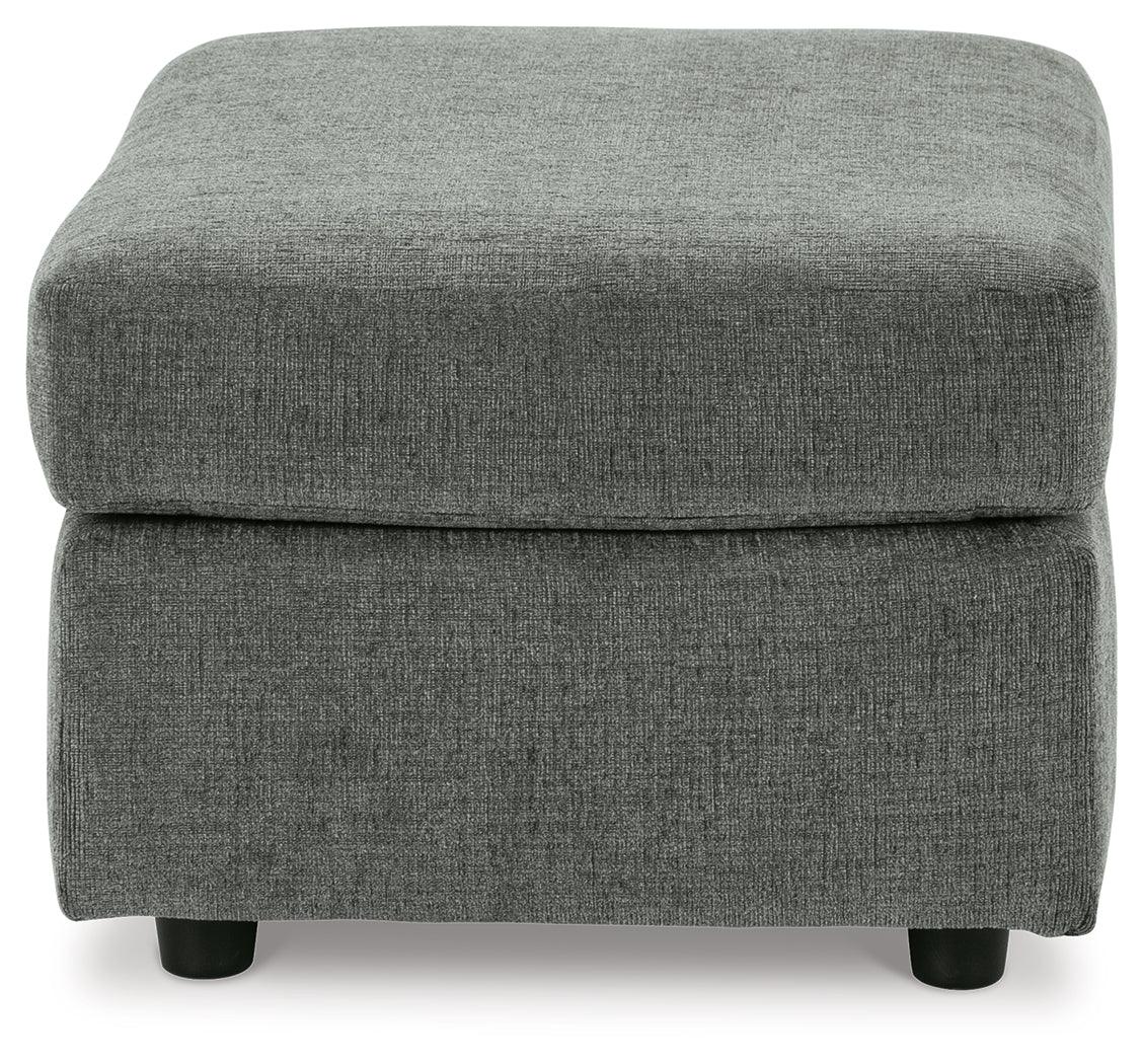 Stairatt Gravel Chenille Ottoman - Ella Furniture