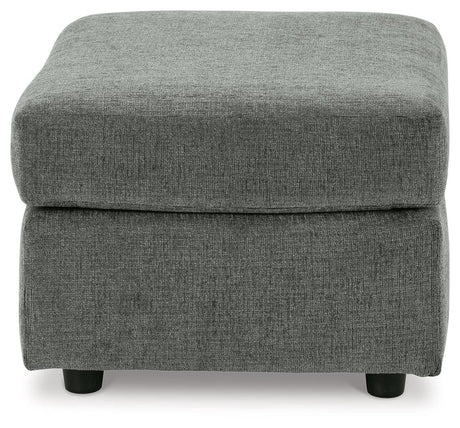 Stairatt Gravel Chenille Ottoman side view