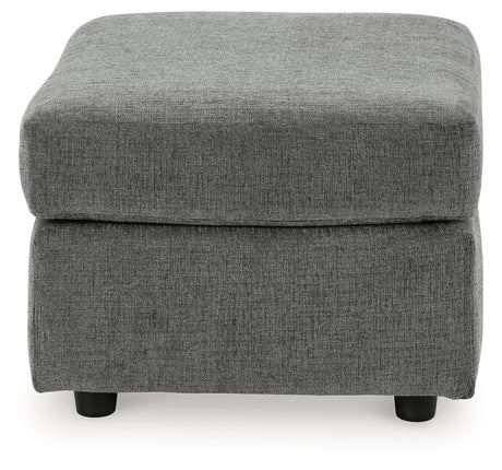 Stairatt Gravel Chair and Ottoman in gray chenille upholstery