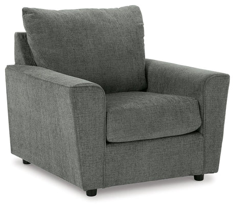 Stairatt Gravel Chenille Accent Chair side view