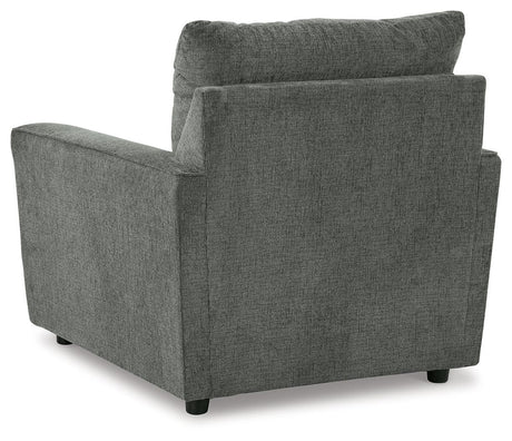 Stairatt Gravel Chenille Accent Chair back view