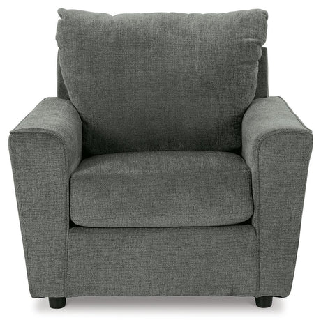 Stairatt Gravel Chenille Accent Chair head-on view