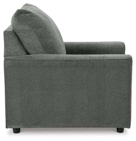 Stairatt Gravel Chenille Accent Chair side profile