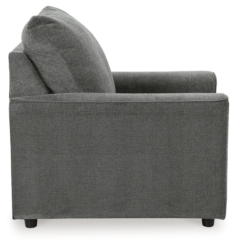 Angle view of Stairatt Gravel sofa cushions
