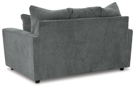 Stairatt Gravel Chenille Loveseat rear view