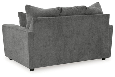 Stairatt Gravel Loveseat back view