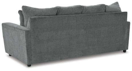 Back and side view of Stairatt Gravel Chenille Sofa