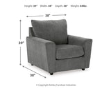 Stairatt Gravel Sofa, Loveseat, Chair and Ottoman