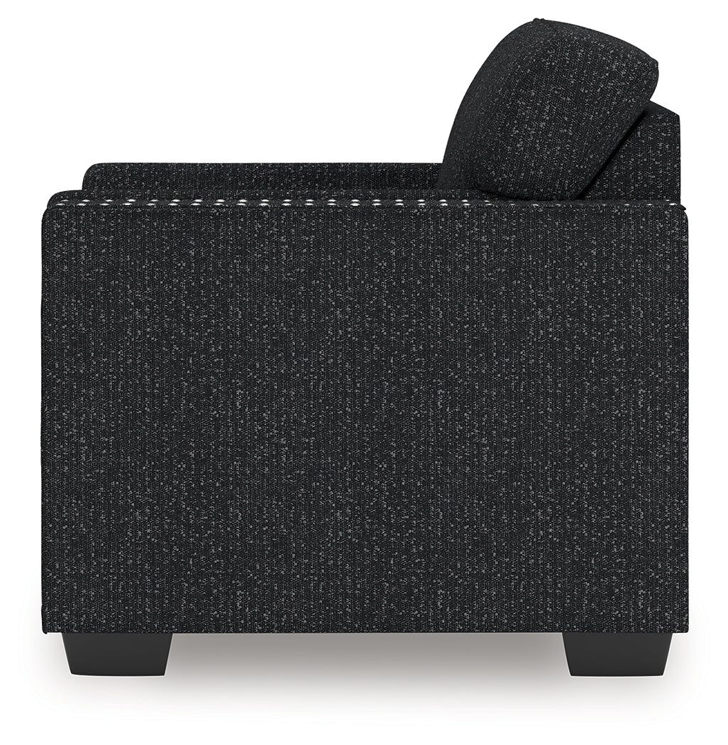 Side alternate view highlighting cushion depth