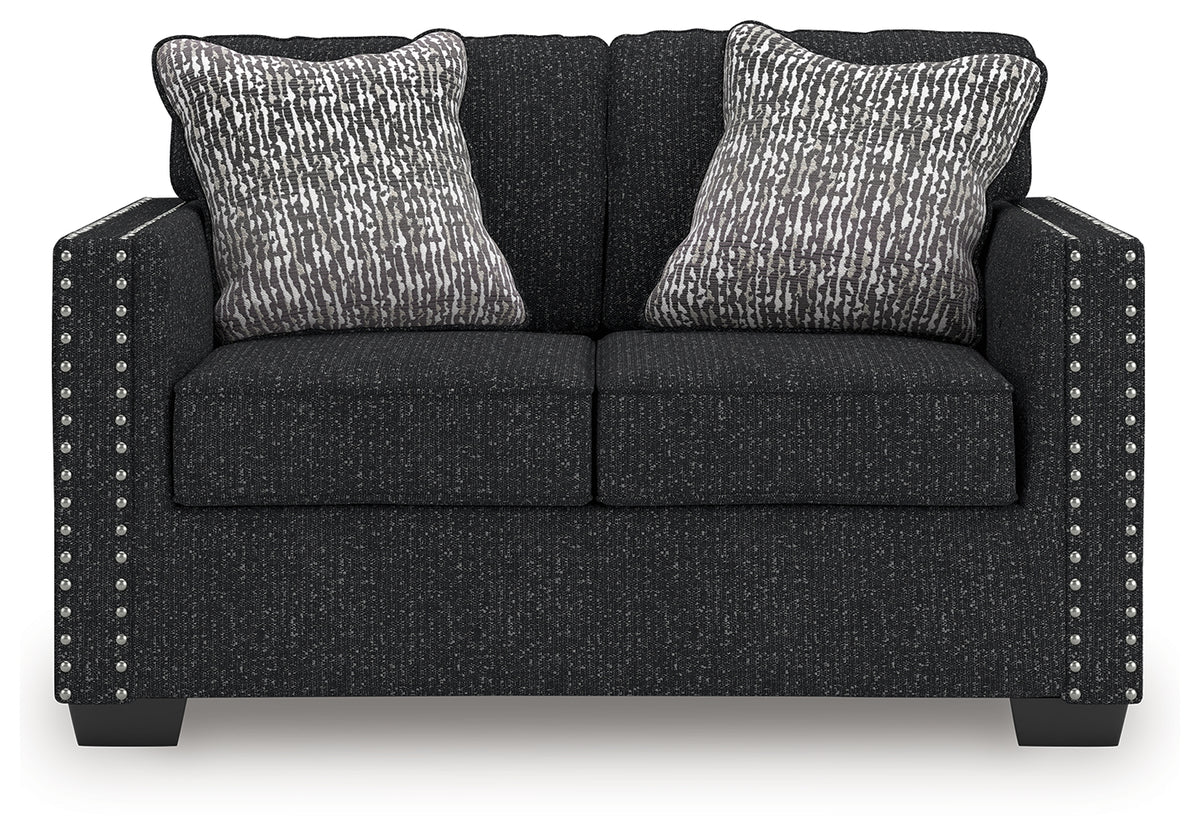Jasmine Peaks loveseat head-on view