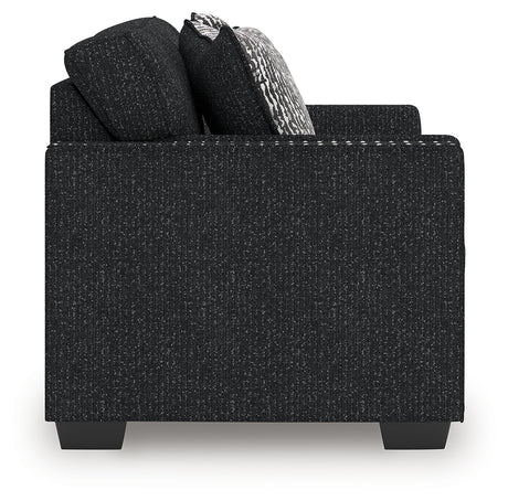 Jasmine Peaks loveseat side view
