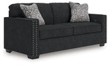 Side view of Jasmine Peaks Coal Chenille Sofa