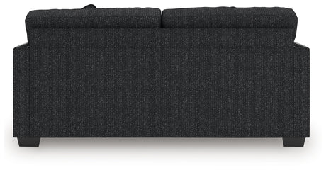 Back detail of Jasmine Peaks Coal Chenille Sofa