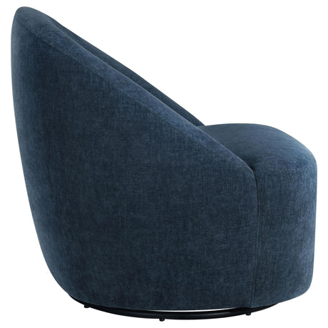 Leon Upholstered Barrel Swivel Accent Chair Navy — product image 8
