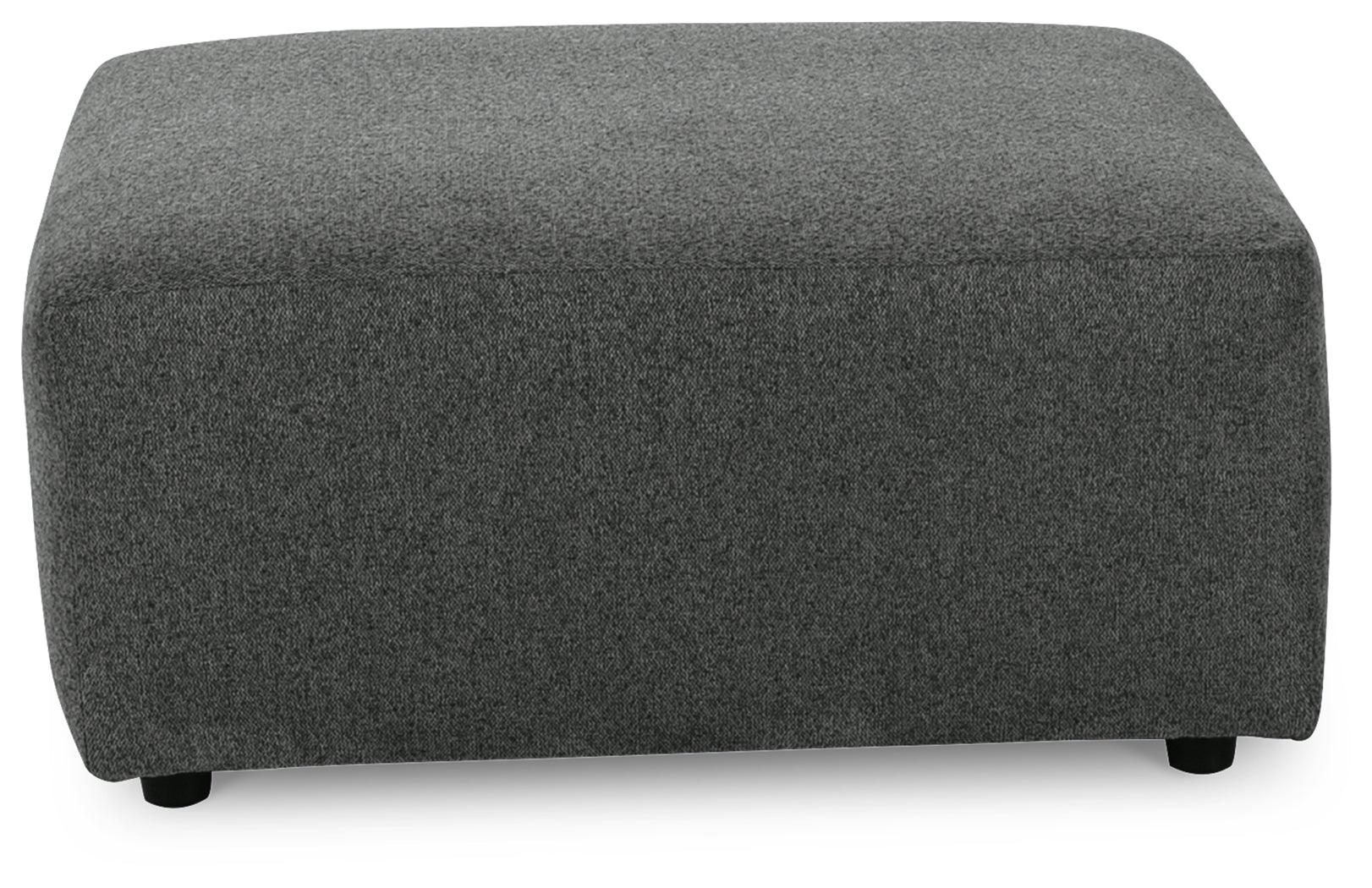 Top view of Edenfield Charcoal Oversized Chenille Ottoman
