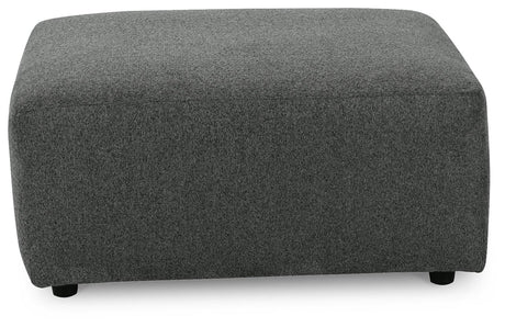 Top view of Edenfield Charcoal Oversized Chenille Ottoman