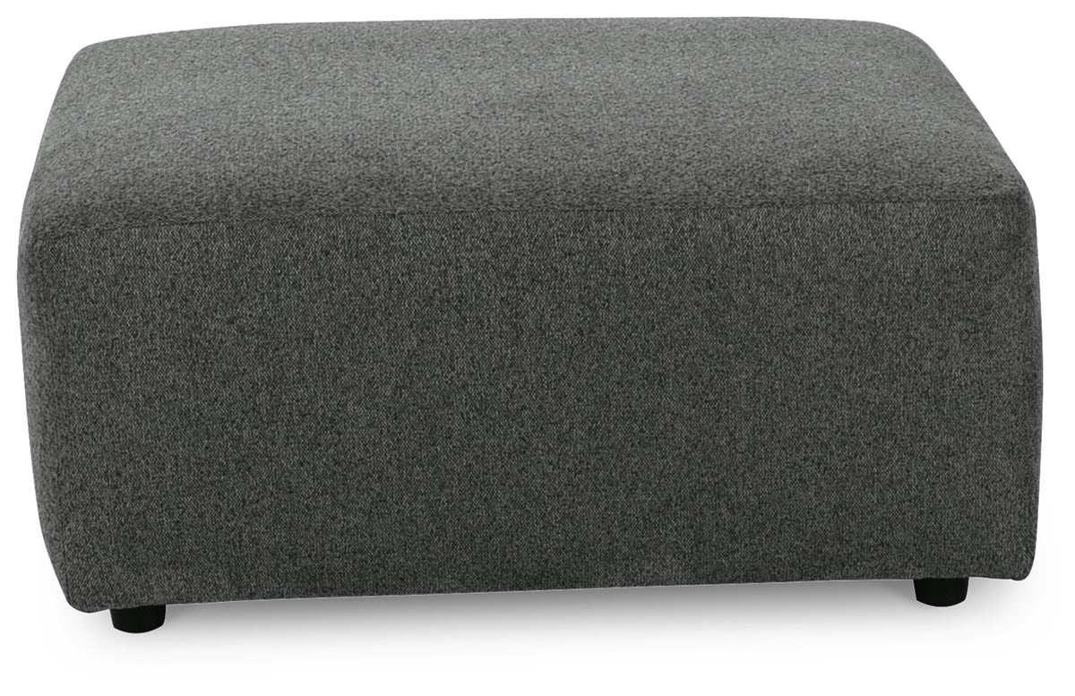 Edenfield Charcoal 3-Piece Sectional Sofa with Ottoman styled room view