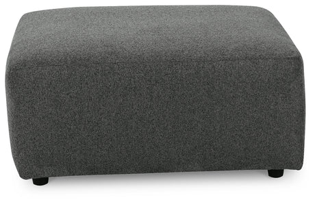 Edenfield Charcoal 3-Piece Sectional Sofa with Ottoman styled room view