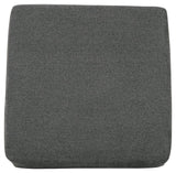 Close-up of charcoal chenille upholstery on Edenfield Ottoman