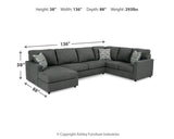Edenfield Charcoal 3-Piece Sectional with Ottoman - image 12